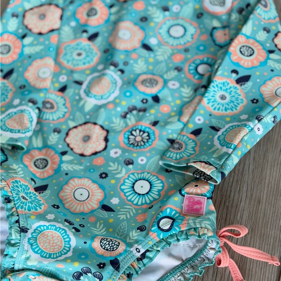 RuffleButts Rashguard Swim Set - Picture 3 of 4